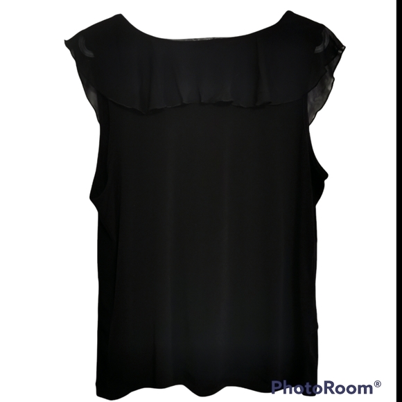 Black Ruffle shirt Reitmans XL - Picture 2 of 3